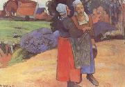 Paul Gauguin Breton Peasants (mk09) oil painting